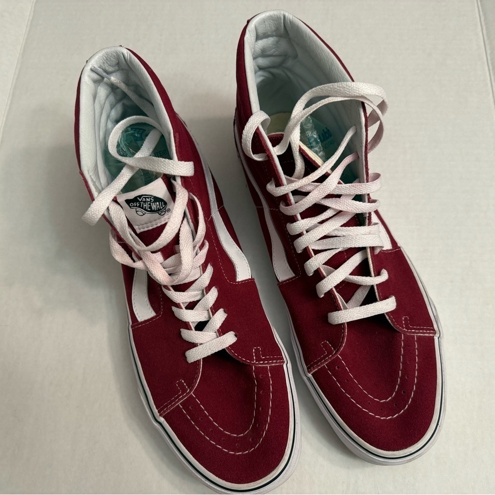 VANS SK8 HIGH TOP BURGUNDY SIZE 13 UNISEX
CANVAS SKATE SHOES - Picture 4 of 16